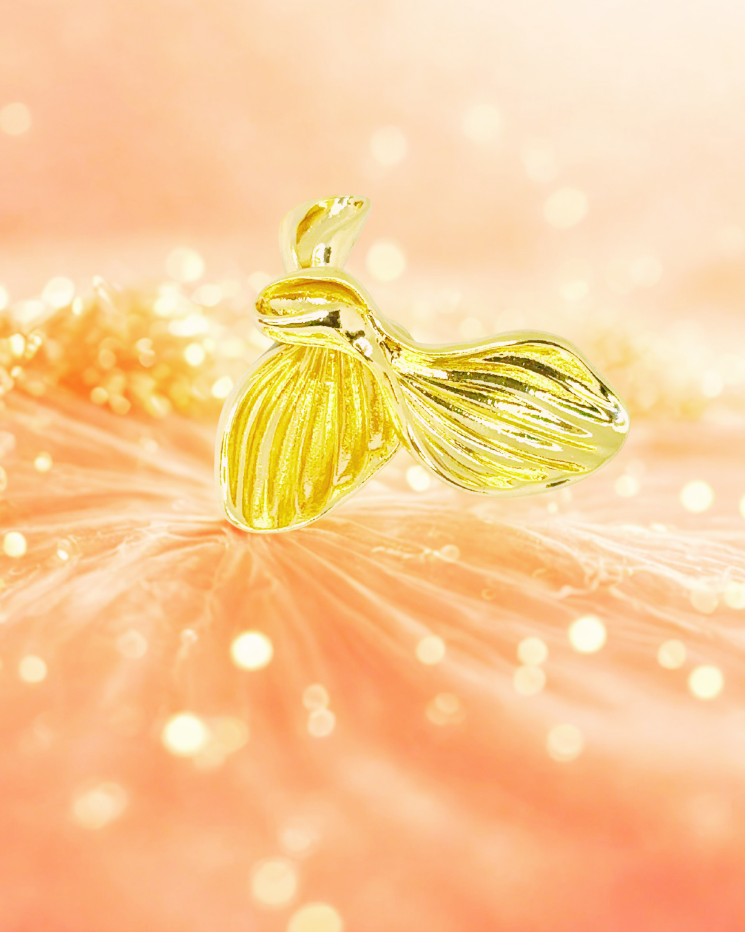 Gold-Plated Leaf Twis Koreant Earring