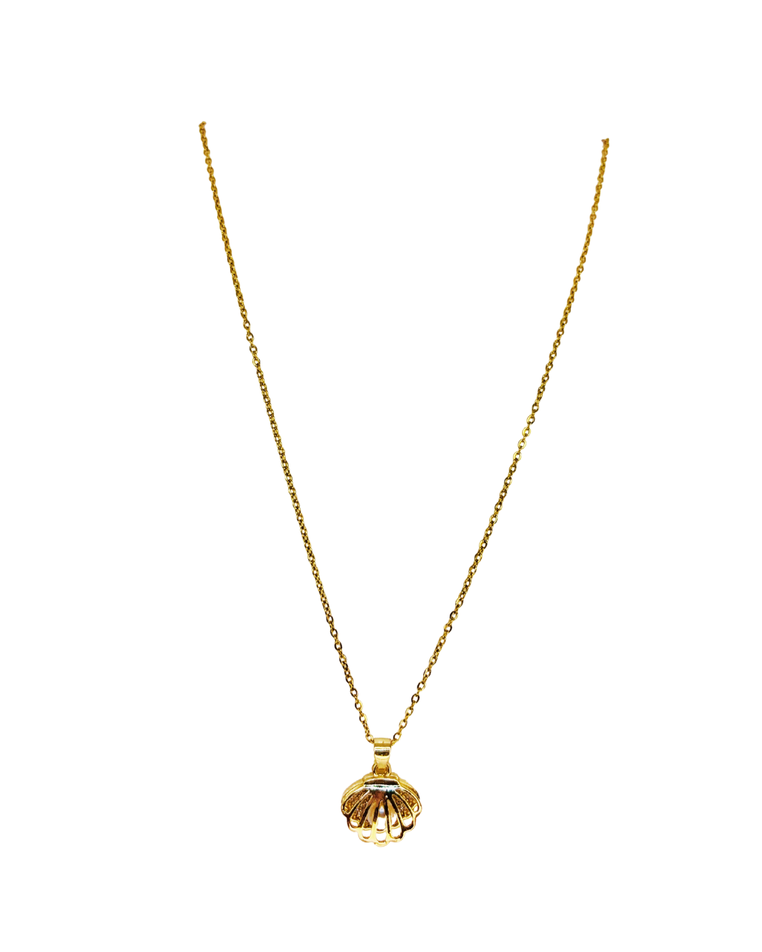 Golden Shell Pendant Korean Necklace