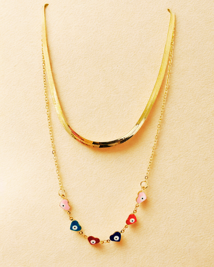Colorful Charm Layered Korean Necklace