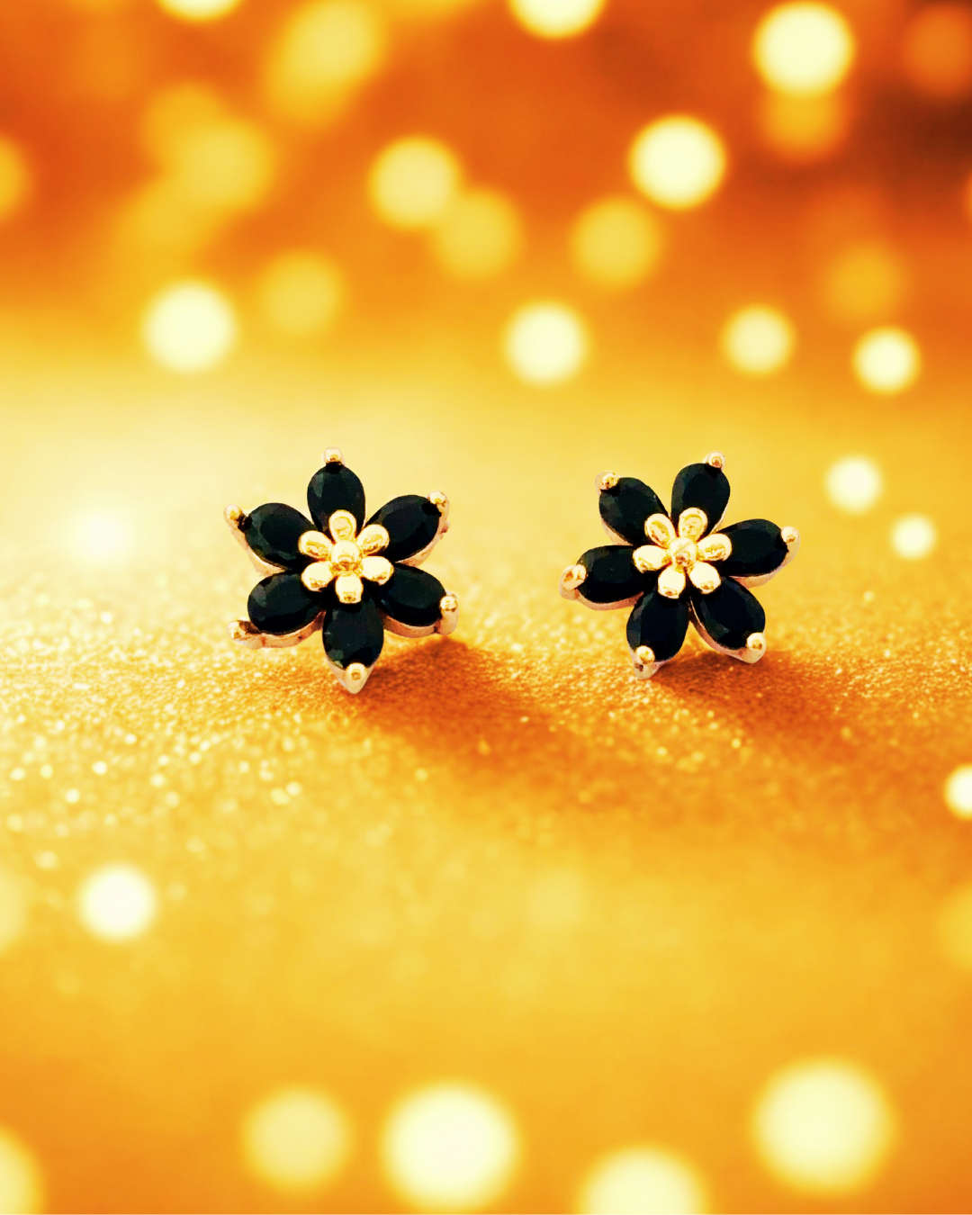 Midnight Bloom Stud Earrings