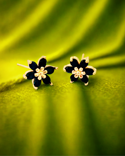 Midnight Bloom Stud Earrings