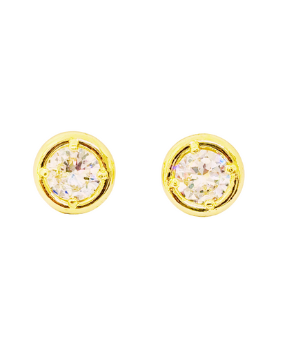 Golden Glow Solitaire Studs