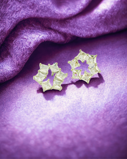 Crystal Crown Wreath Studs