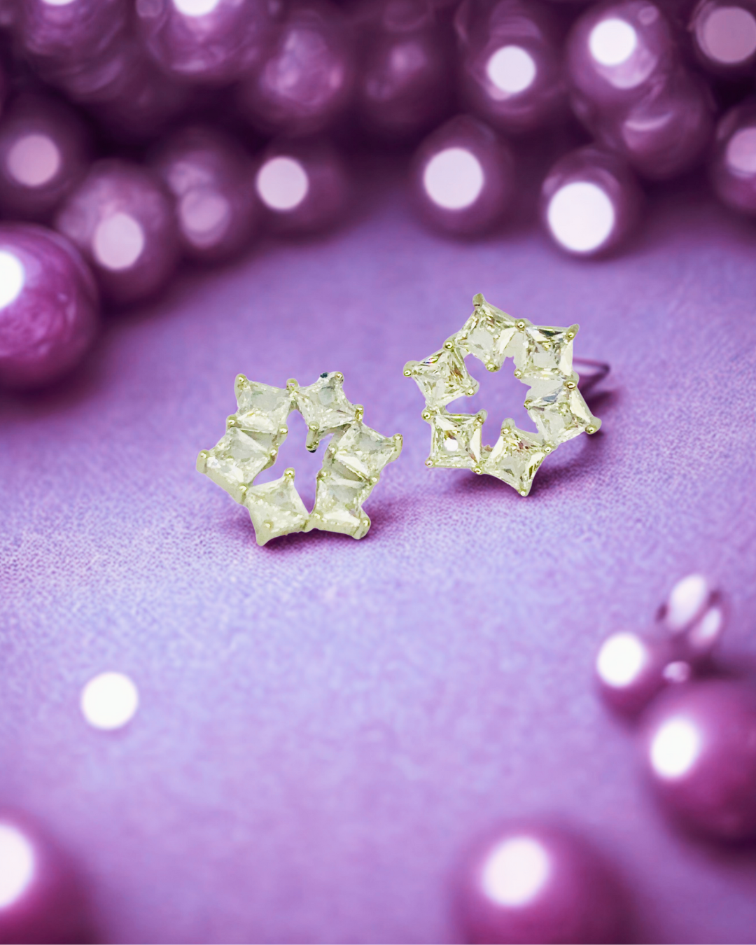 Crystal Crown Wreath Studs
