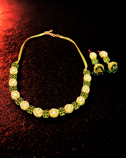 Golden Grace Kundan Choker Set