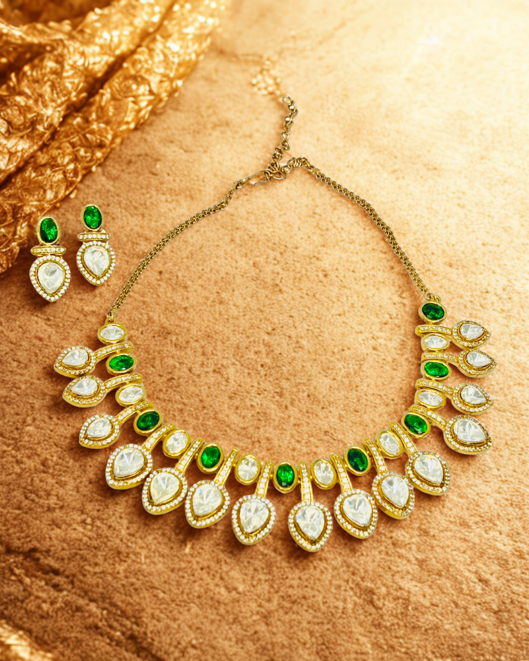 Emerald Royale Kundan Set