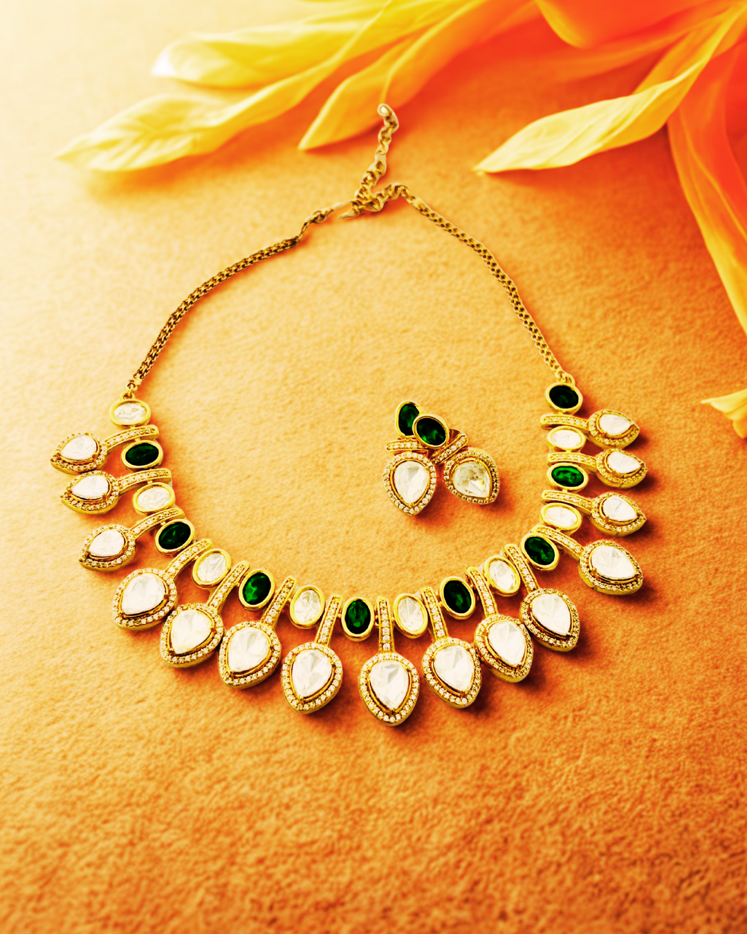 Emerald Royale Kundan Set