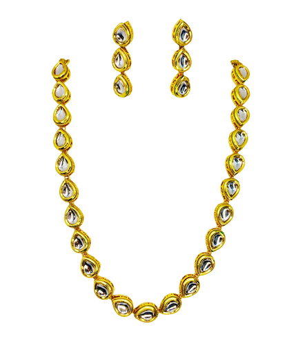 Royal Kundan Teardrop Necklace Set