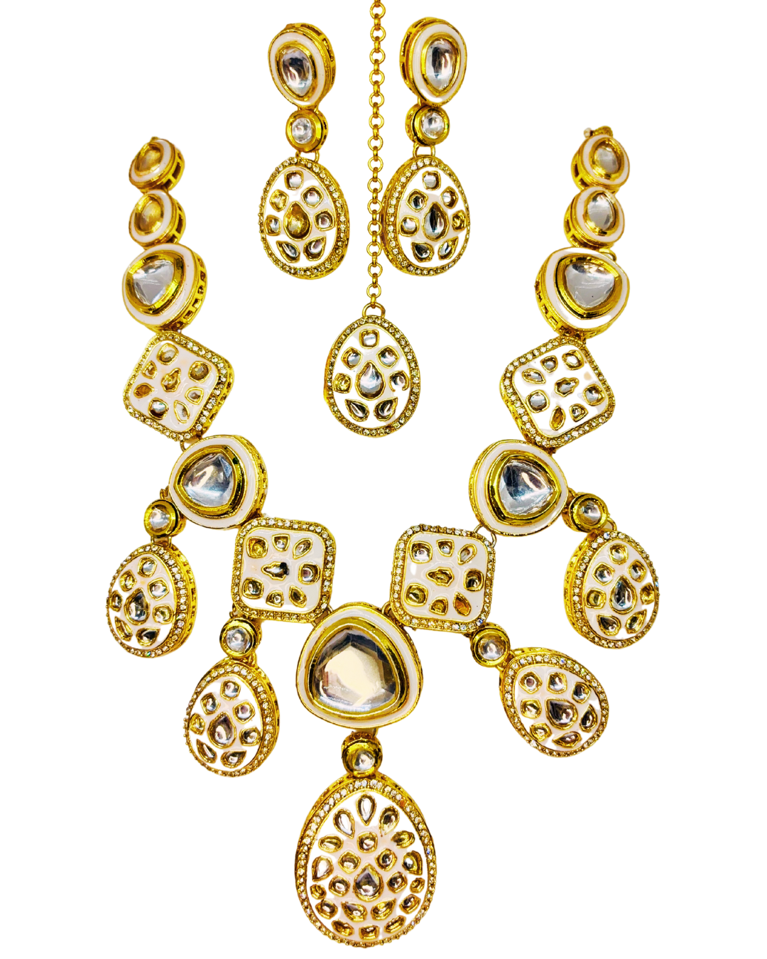 Regal Kundan Dangler Necklace Set