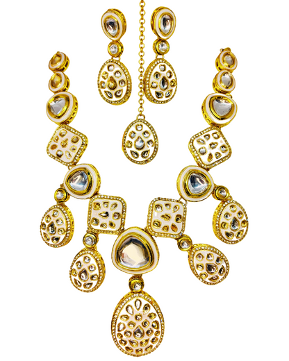 Regal Kundan Dangler Necklace Set