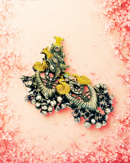 Antique Peacock Jhumka Earrings