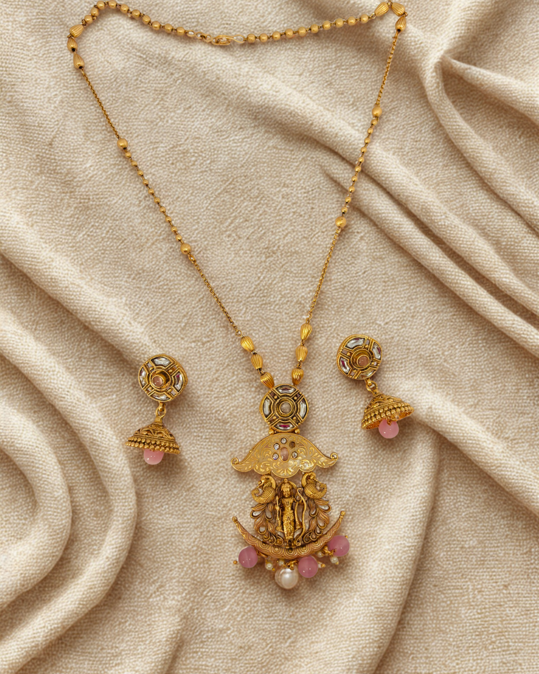 Temple Jwellery Pendent Set