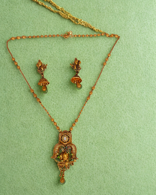 Temple Jwellery Pendent Set