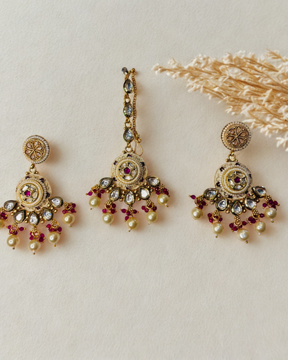 Antique Maharani Coin Kundan Choker Set