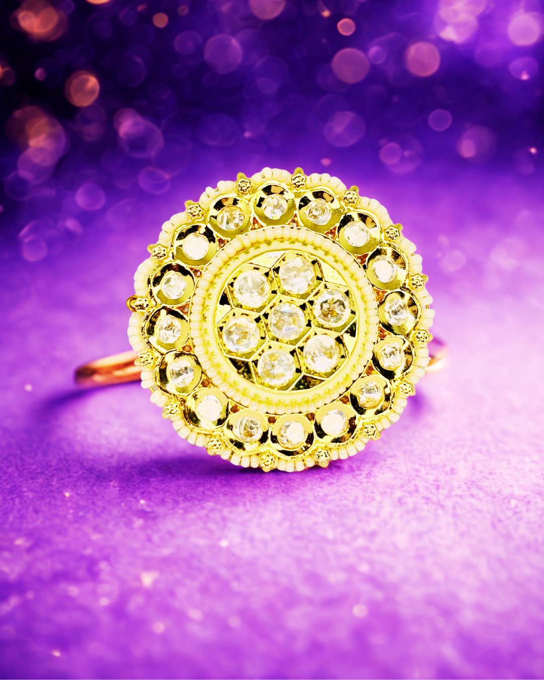 Kundan Glow Ring