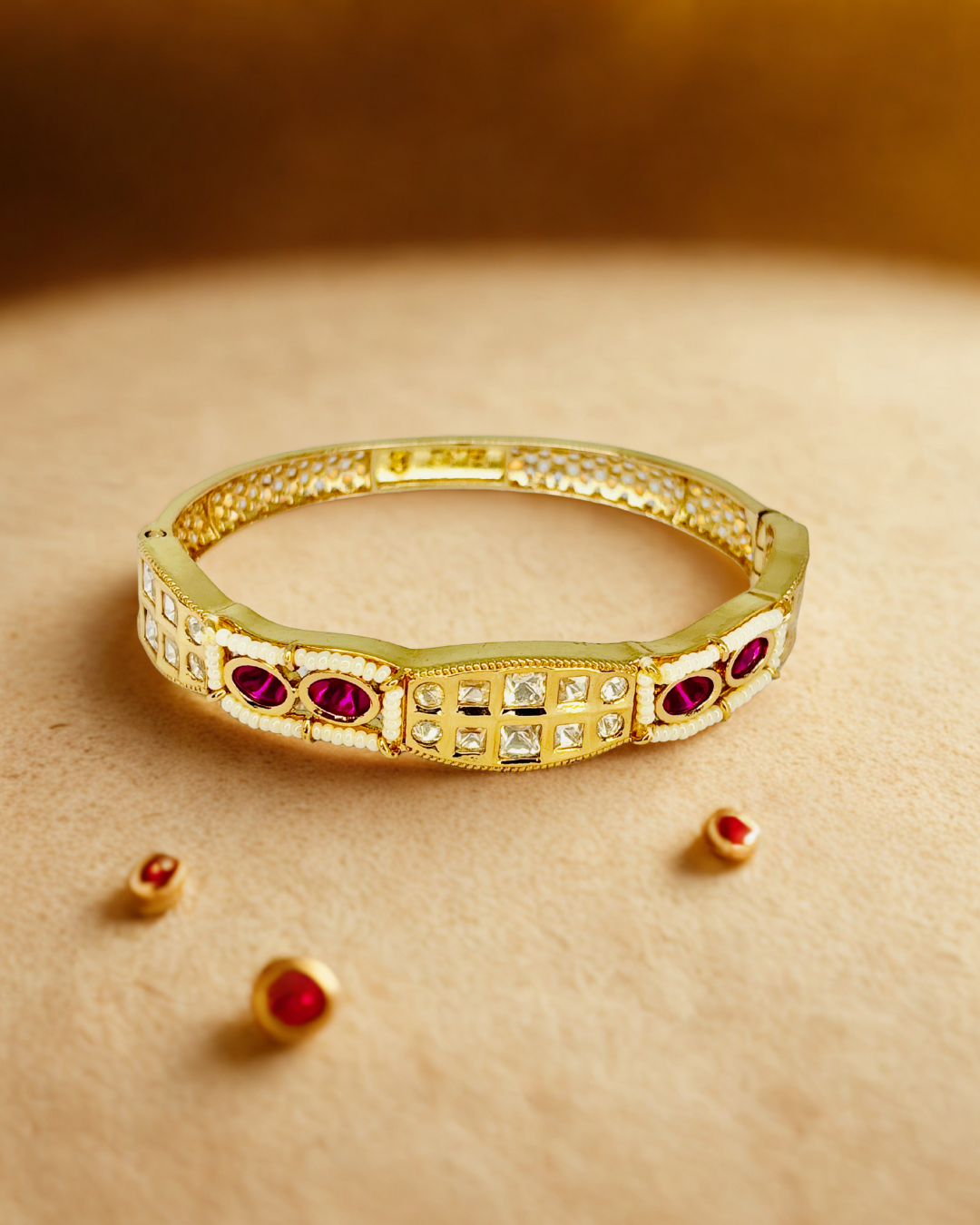 Antique Ruby Kundan Kada