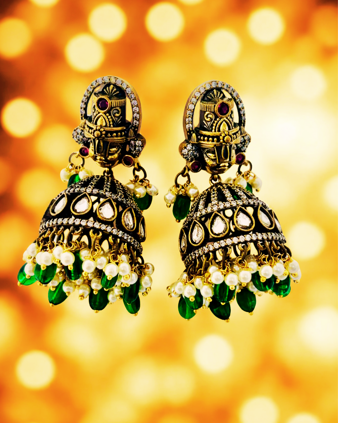 Regal Shiva Jhumka Earrings