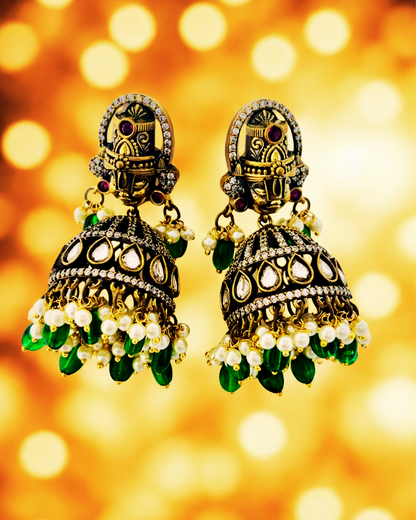 Regal Shiva Jhumka Earrings