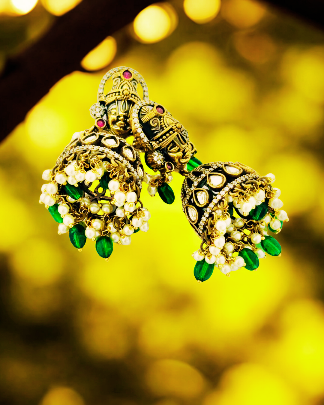 Regal Shiva Jhumka Earrings