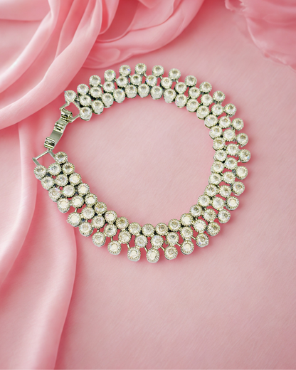 Rhinestone Cluster Bracelet