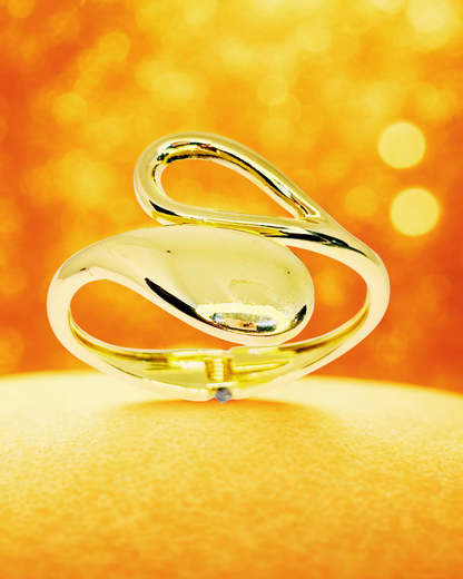 Golden Fluid Wave Korean Bracelet