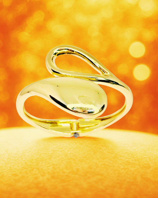 Golden Fluid Wave Korean Bracelet