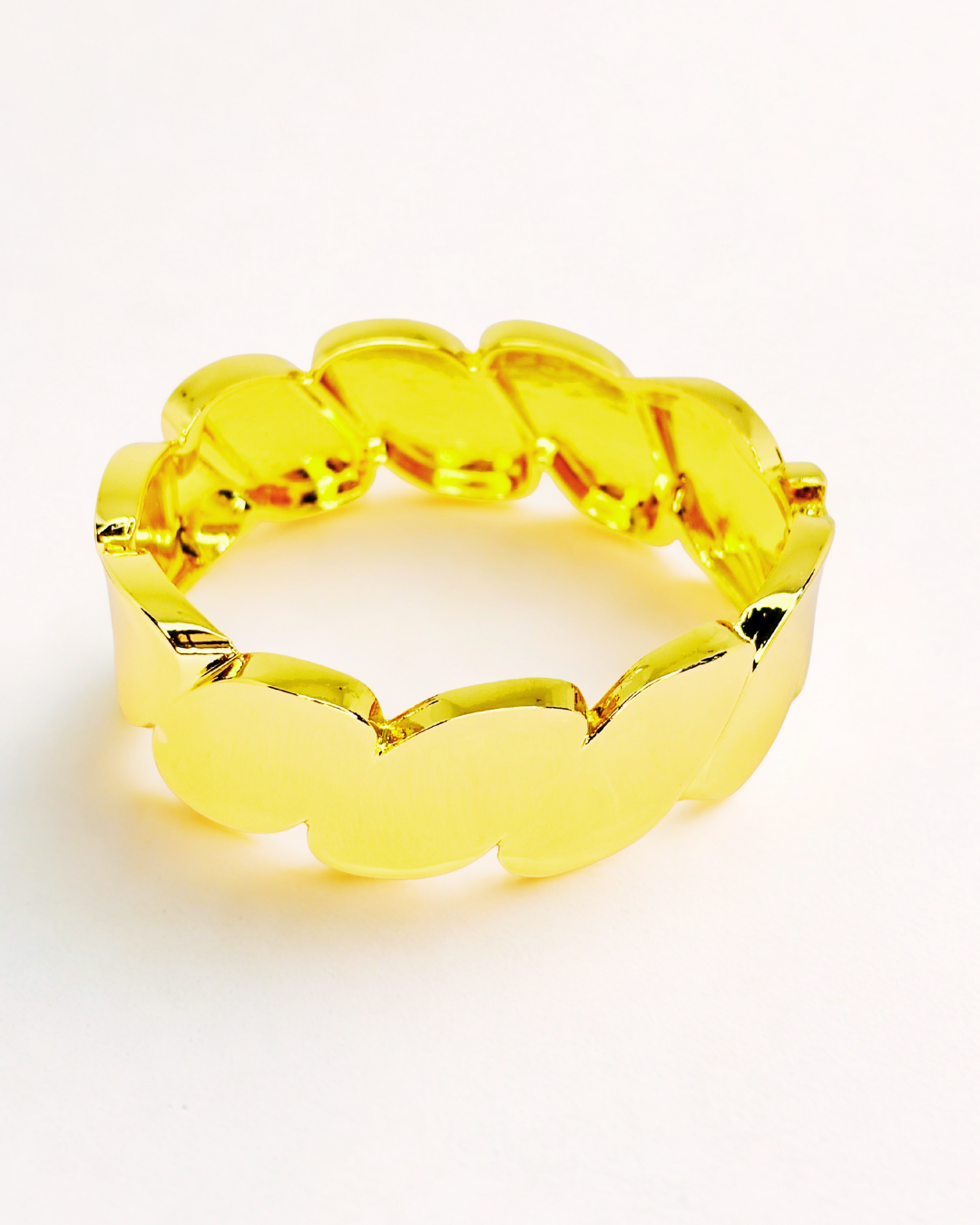 Bold Gold Leaf Chain Korean Bracelet