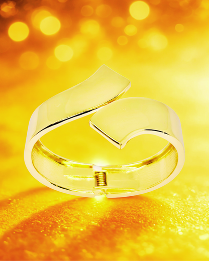 Golden Wave Cuff Korean Bracelet