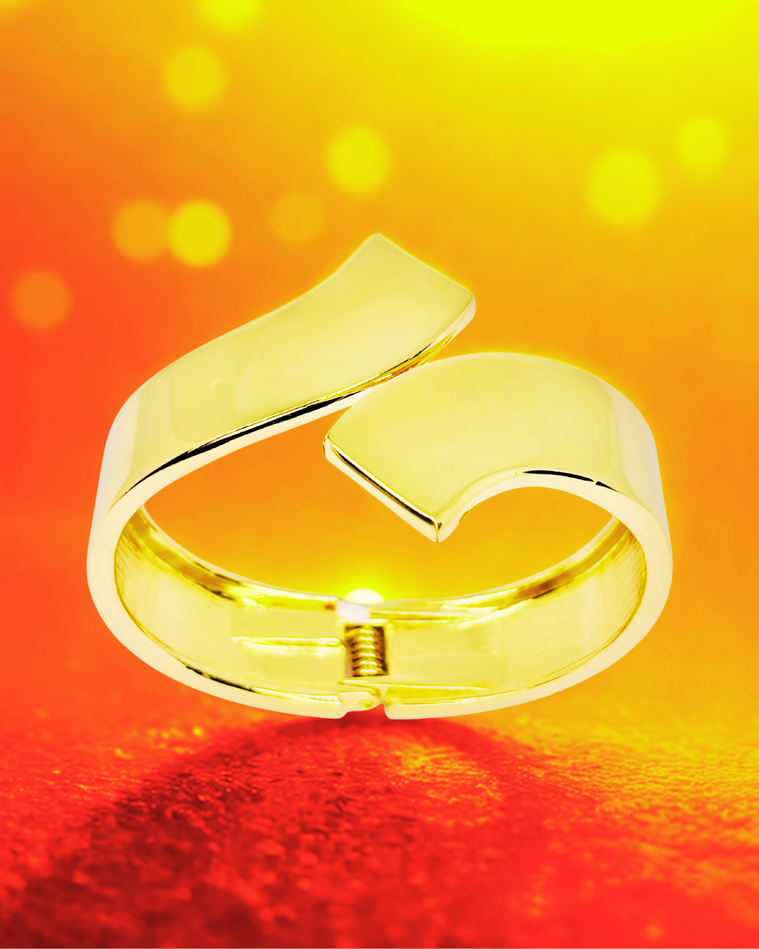 Golden Wave Cuff Korean Bracelet