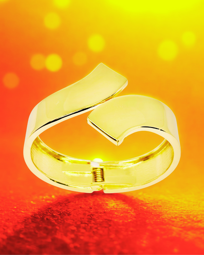 Golden Wave Cuff Korean Bracelet