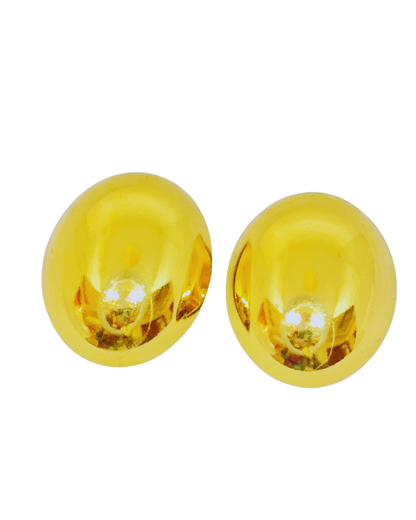 Classic Golden Dome Stud Earrings