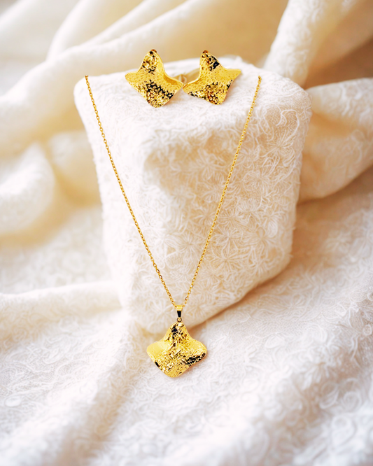 Golden Aura Textured Korean Set