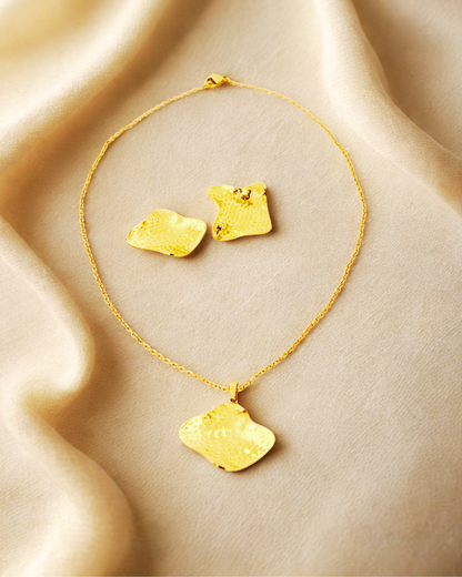 Golden Aura Textured Korean Set