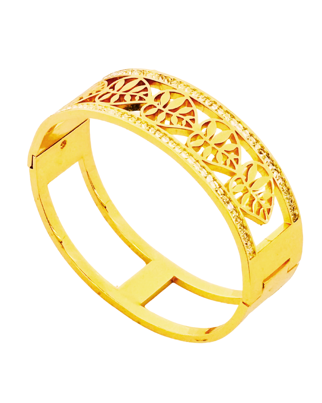 Gold-Plated Designer Cutwork Bracelet