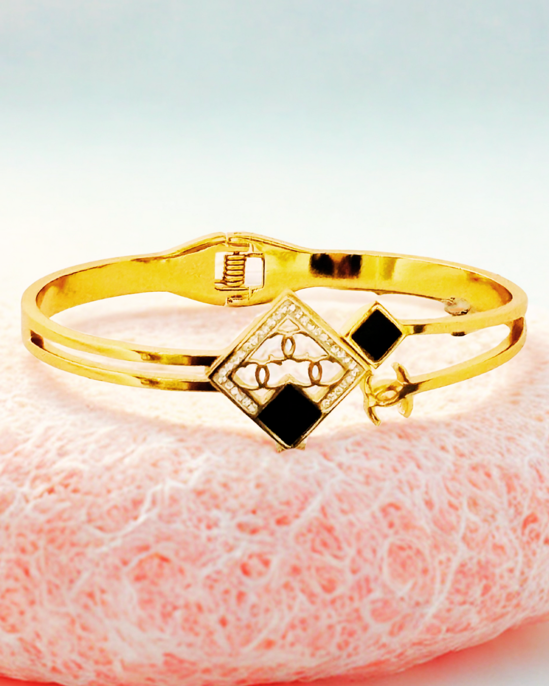 Gold-Plated Geometric Designer bracelet