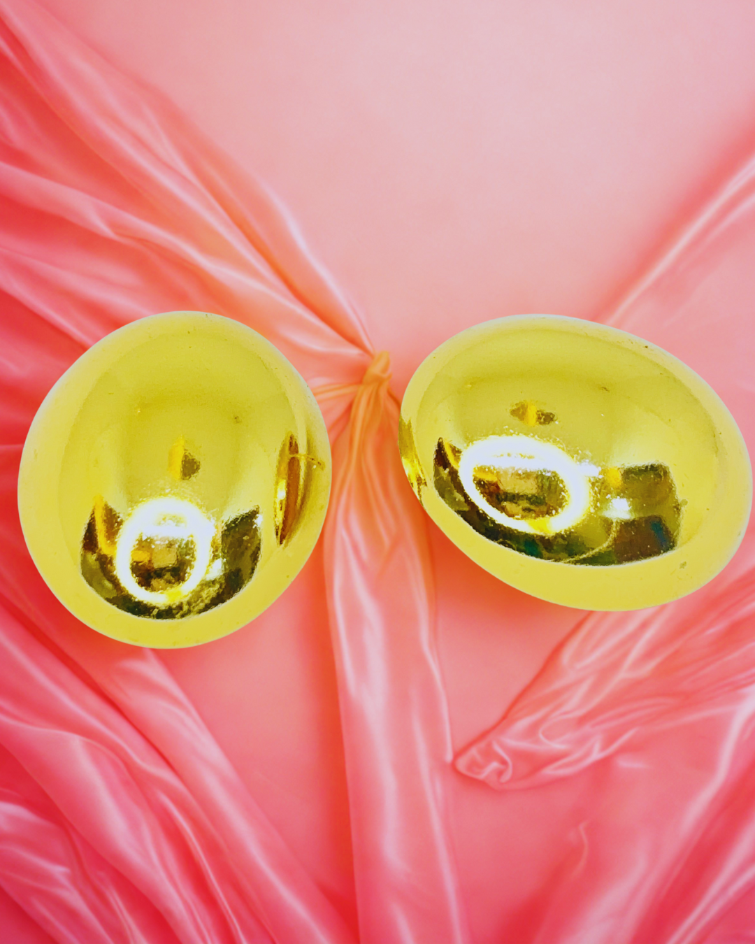 Classic Golden Dome Stud Earrings