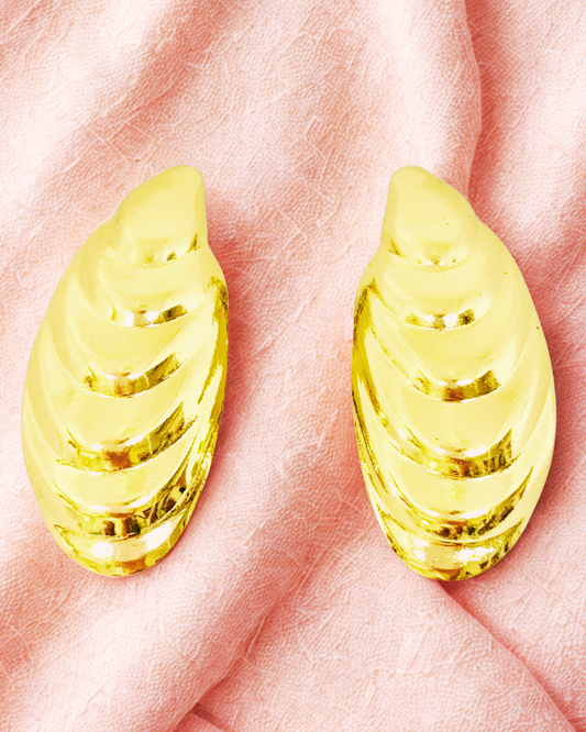 Gold-Plated Spiral Stud Earring