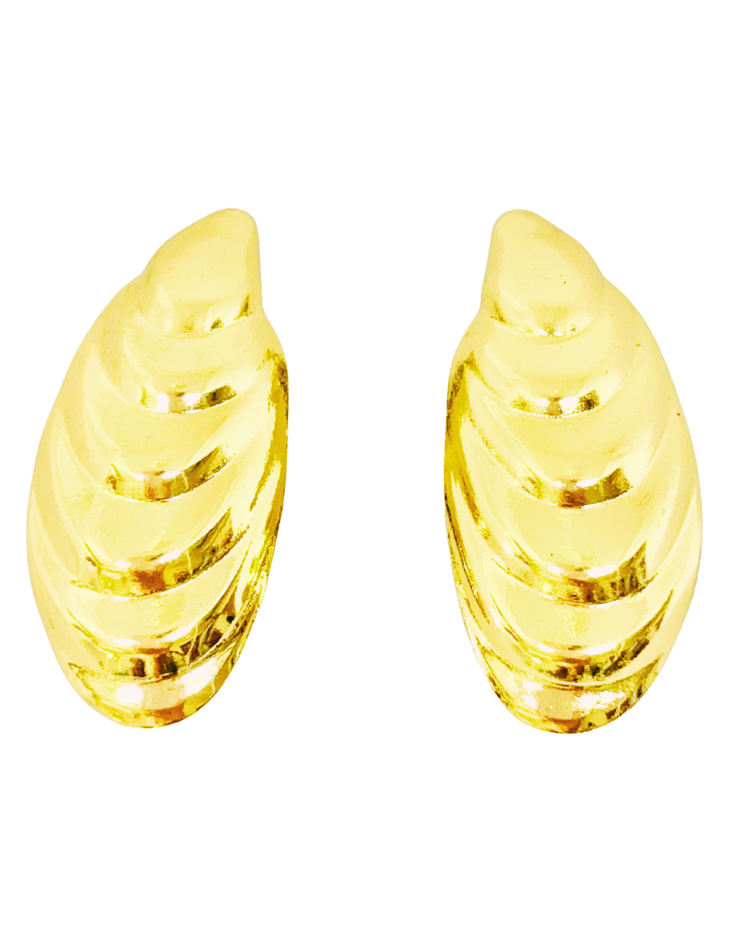Gold-Plated Spiral Stud Earring