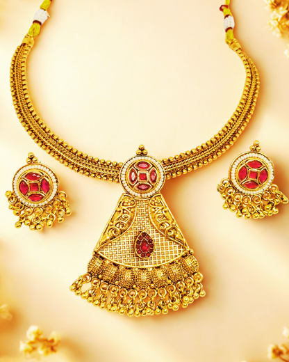 Temple Style Necklace Set