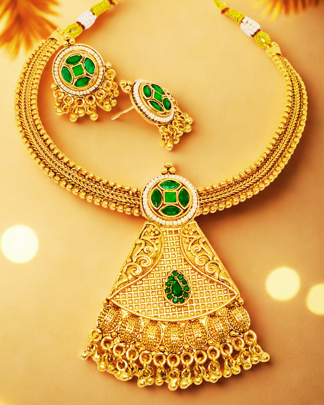 Temple Style Necklace Set