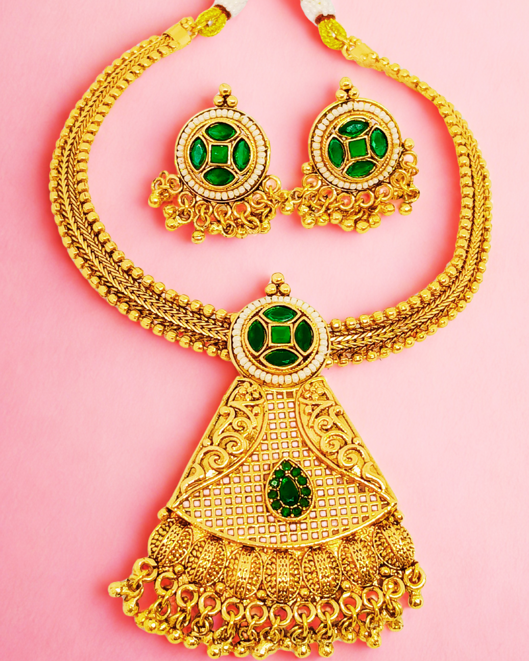 Temple Style Necklace Set