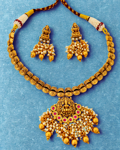 Lakshmi Temple Necklace Set