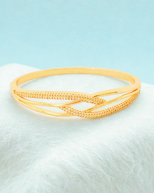 Twisted Elegance Gold-Plated Bracelet