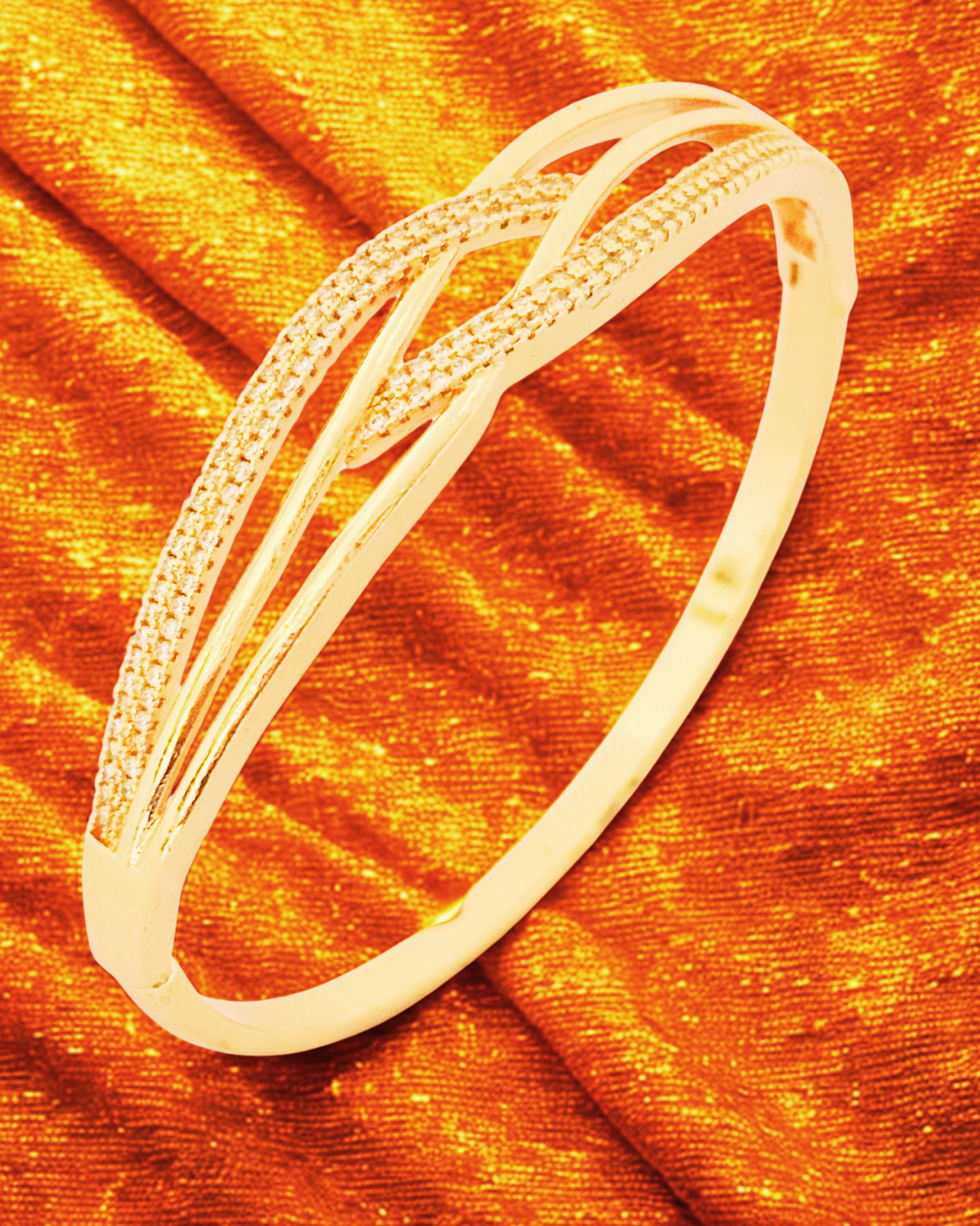 Twisted Elegance Gold-Plated Bracelet