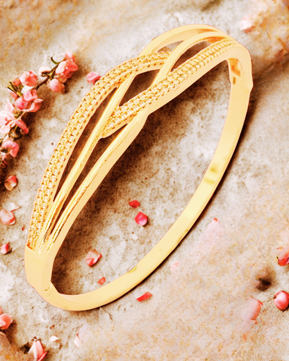 Twisted Elegance Gold-Plated Bracelet