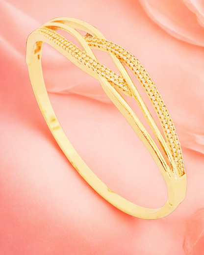 Twisted Elegance Gold-Plated Bracelet