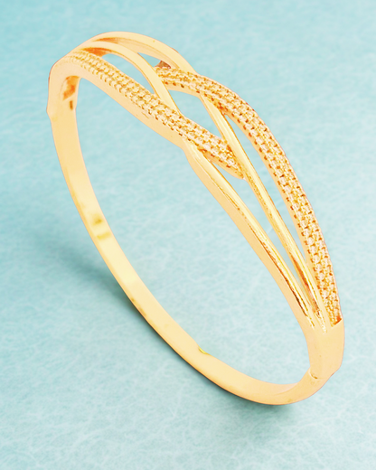 Twisted Elegance Gold-Plated Bracelet