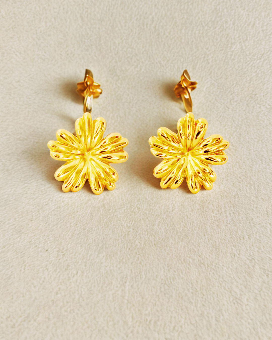 Sunburst Floral Stud Earrings