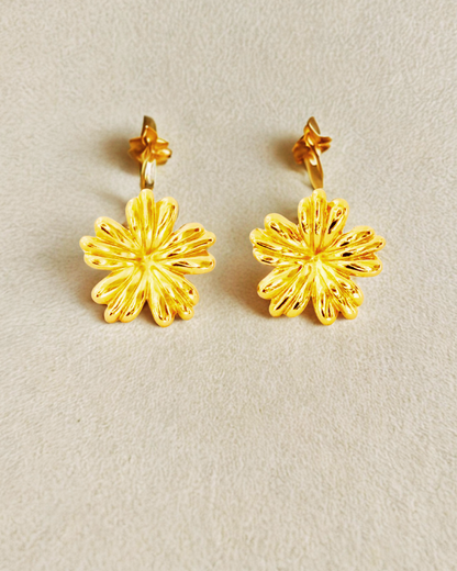 Sunburst Floral Stud Earrings