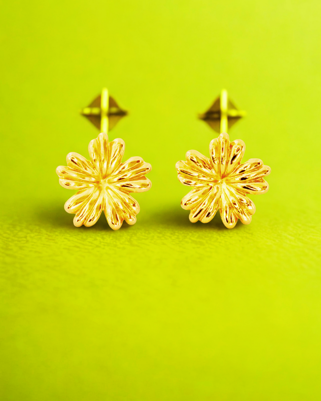 Sunburst Floral Stud Earrings